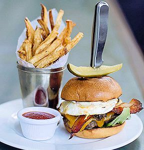 burger and fries