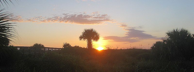 st augustine beach early sunrise